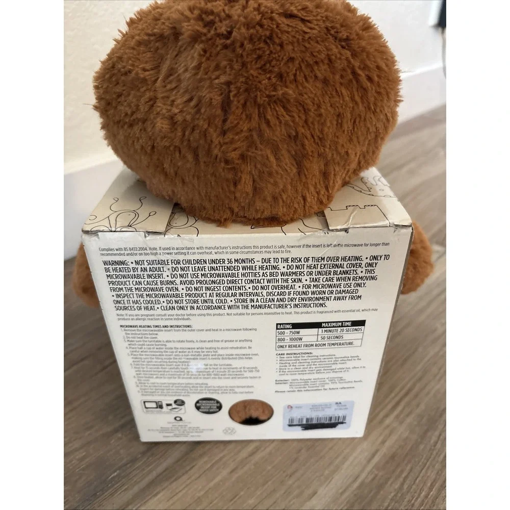 Hot Hug Sloth Stuffed‎ Animal Plush w/Microwaveable Hottie Lavender Pouch NWT